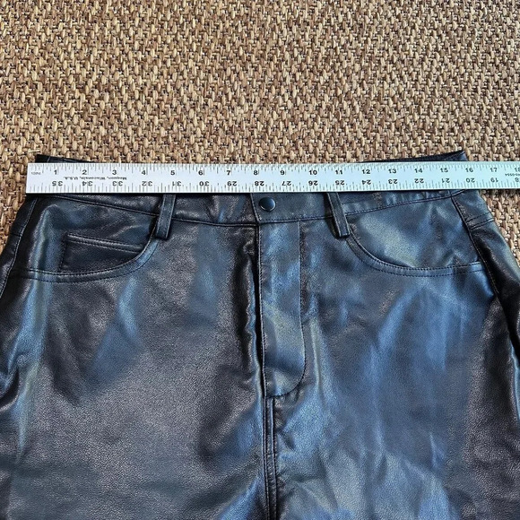 WAYF X Jourdan Sloane Faux Leather Pants in Black Size Large - Picture 3 of 8